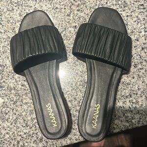 Black slip on mule sandal size 8!